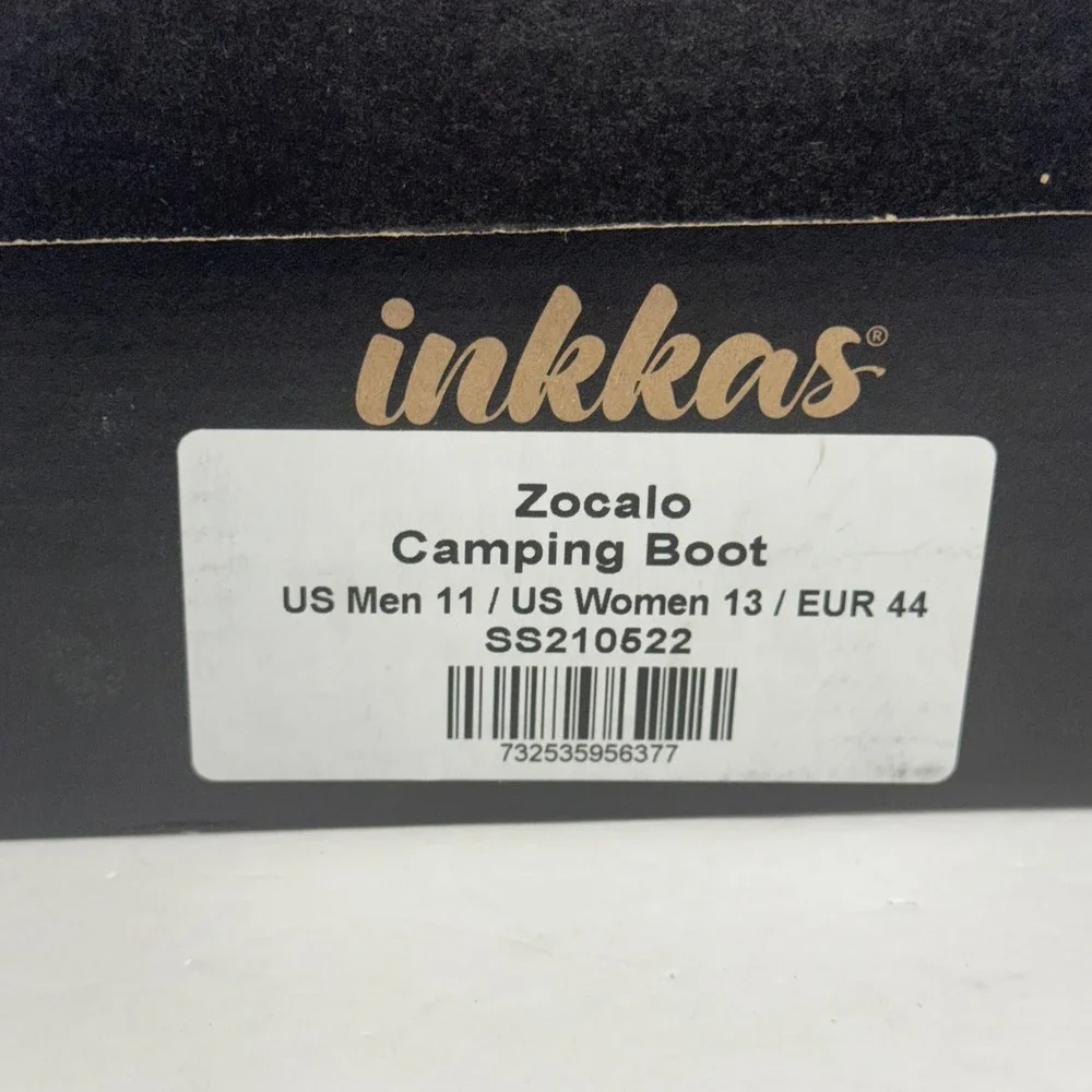 Inkkas Zocalo Camping Boot Mens 11‎ Navy Blue Canvas Bird Print SS210522 New